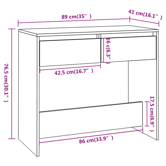 Finley High Gloss Console Table With 2 Drawers In White_5