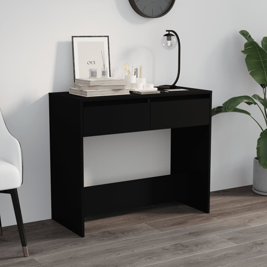 Read more about Finley wooden console table with 2 drawers in black