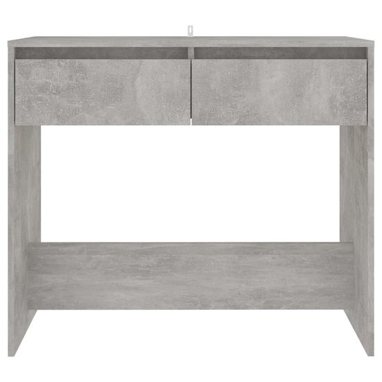 Finley Wooden Console Table With 2 Drawers In Concrete Effect