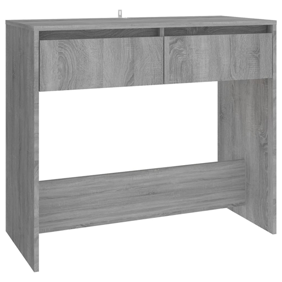 Finley Wooden Console Table With 2 Drawers In Grey Sonoma Oak