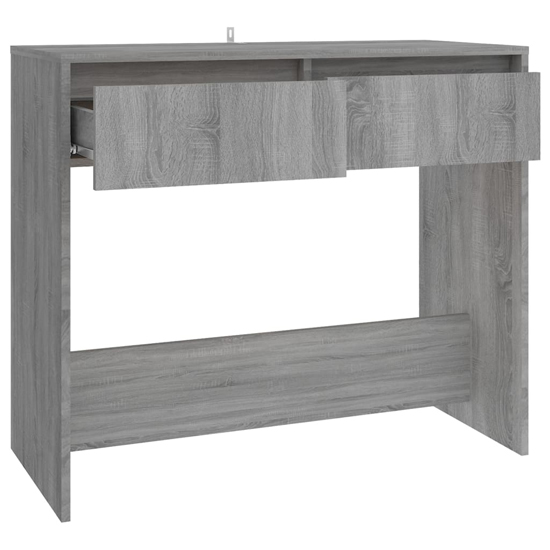 Finley Wooden Console Table With 2 Drawers In Grey Sonoma Oak