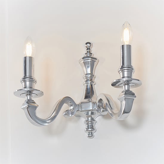 Read more about Finsbury 2 lights wall light in polished aluminium