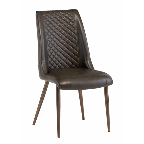 Fiora Brown Stone Dining Table With 6 Aalya Dark Brown Chairs