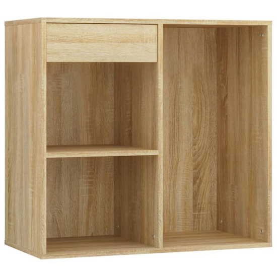Fiora Wooden Dressing Table Set In Sonoma Oak With LED Lights