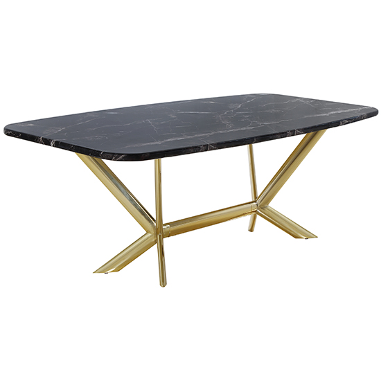 Firenze Black Marble Dining Table With Gold Legs Sale