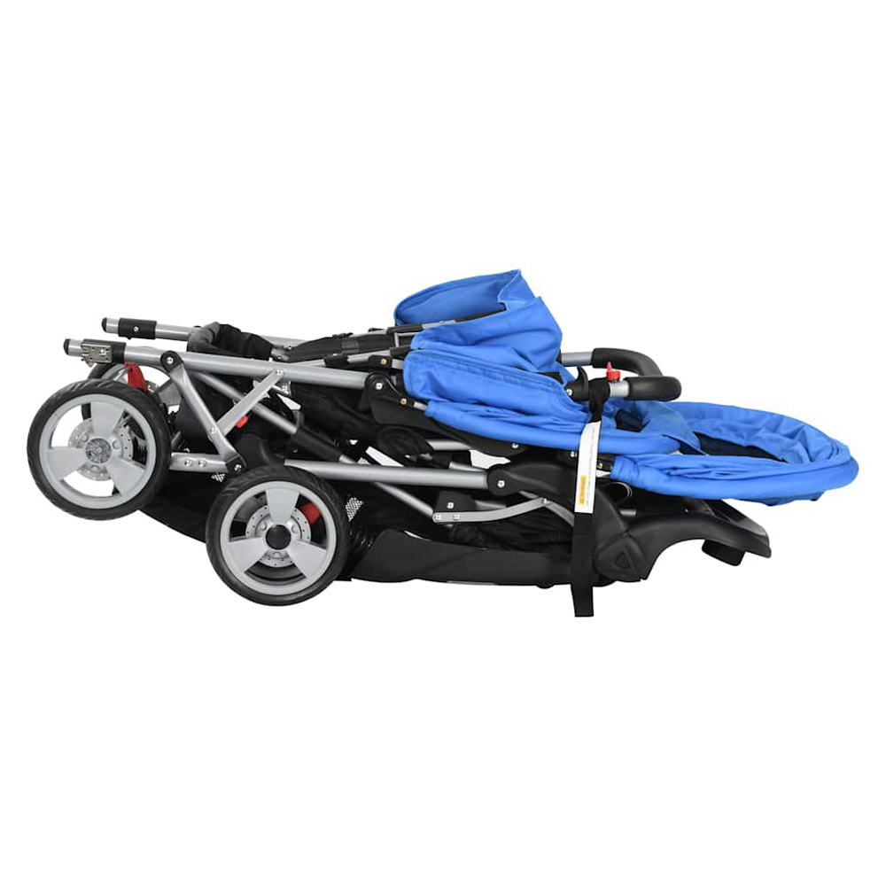 Firenze Steel Tandem Stroller - Blue And Black