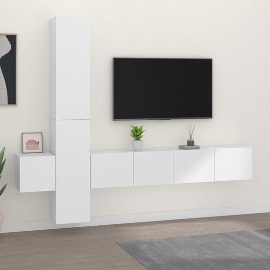 Firuz Wooden Living Room Furniture Set In White Furniture in Fashion
