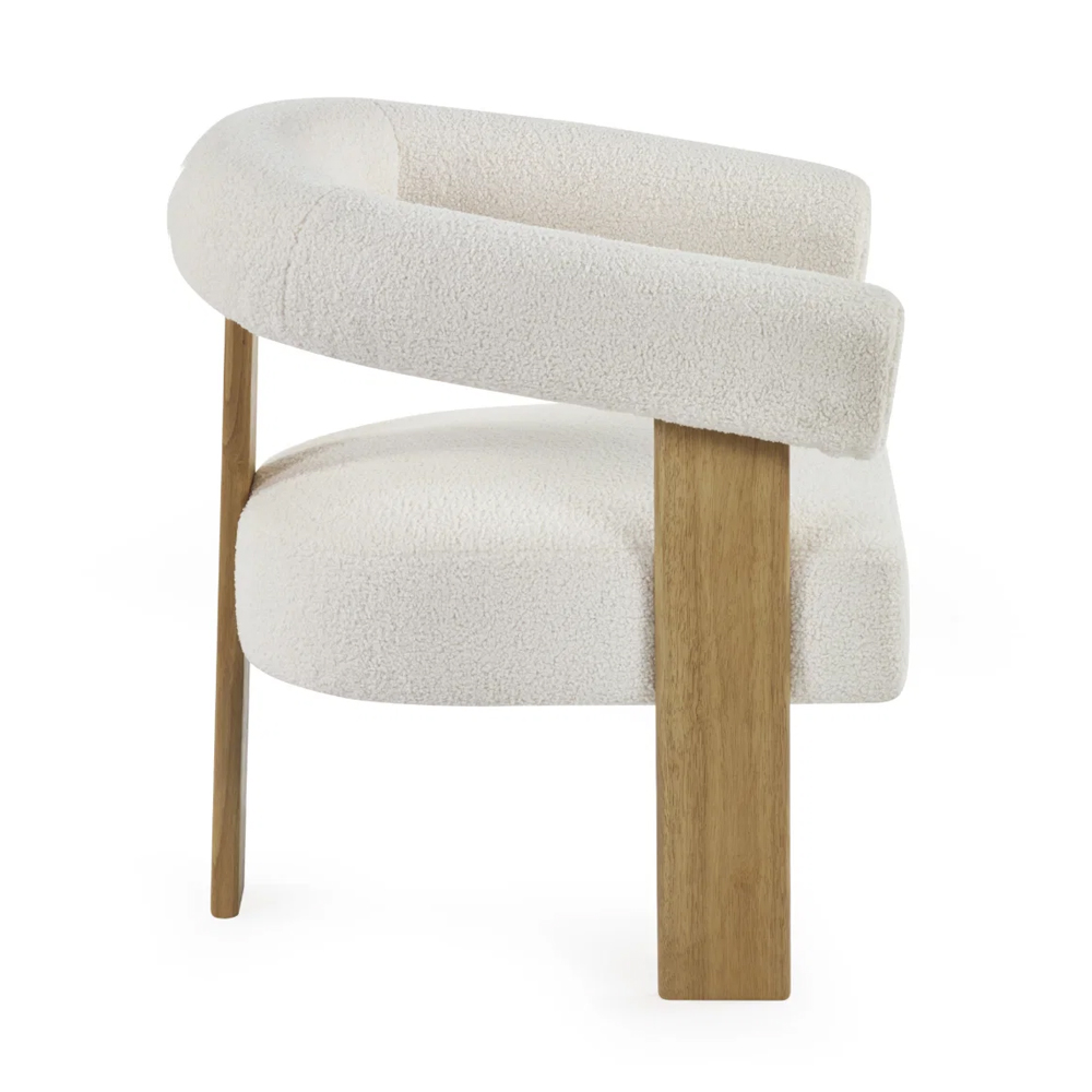 Fisaron Fabric 1 Seater Sofa in White