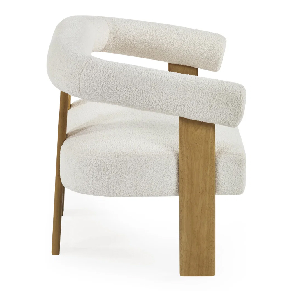 Fisaron Fabric 2 Seater Sofa in White