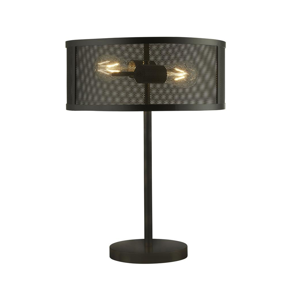 Read more about Fishnet 2 light metal table lamp in matt black