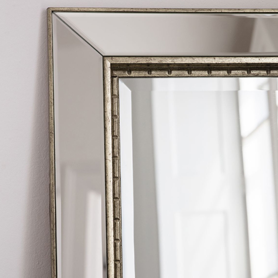 Flagstaff Bevelled Leaner Floor Mirror In Silver Furniture in Fashion