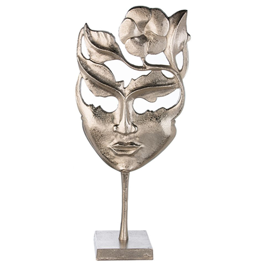 Flame Lady Aluminium Large Sculpture In Antique Silver