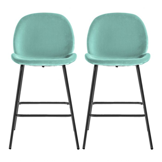 Photo of Flanaven mint velvet bar chairs in a pair