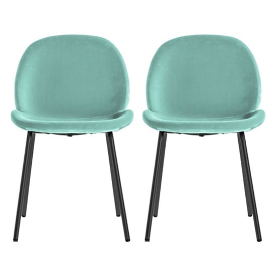Product photograph of Flanaven Mint Velvet Dining Chairs In A Pair from Furniture in Fashion