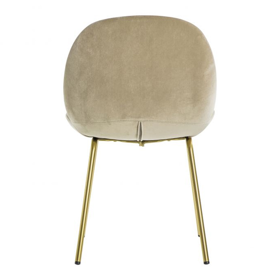 Flanaven Oatmeal Velvet Dining Chairs In Pair