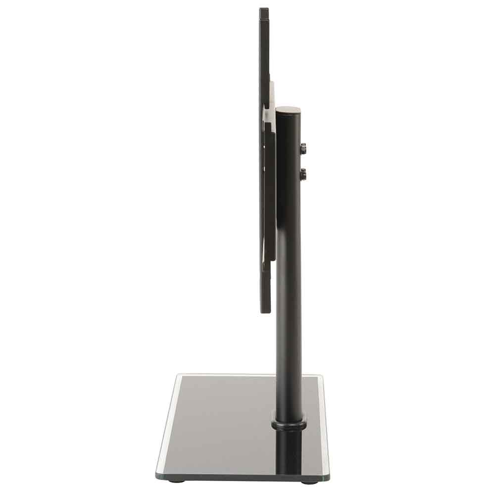 Flanders 60'' Universal Fixed Table Top Glass Base TV Stand - Black
