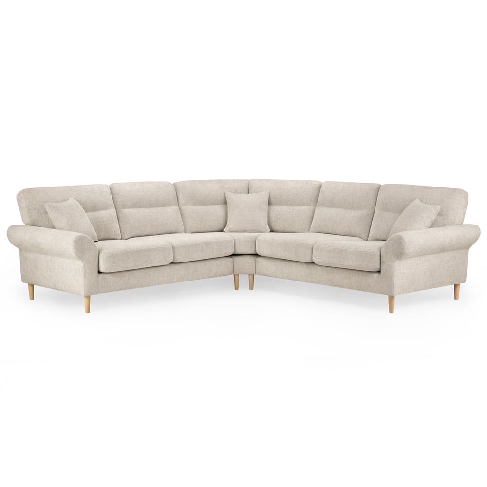 Flanders Fabric Corner Sofa In Beige