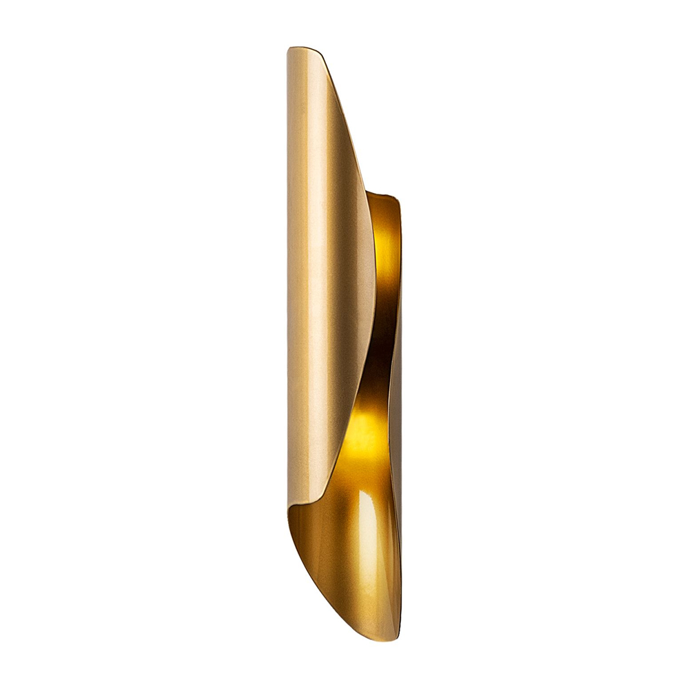 Flare Metal Wall Light in Gold