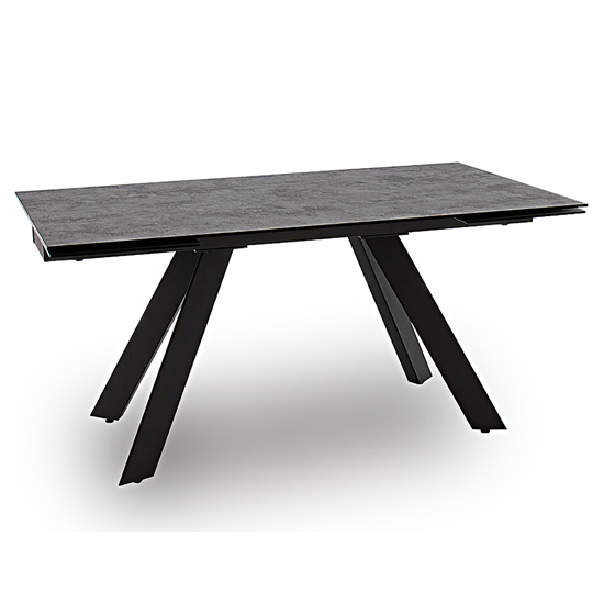 Product photograph of Flavio Rectangular Glass Extending Dining Table In Grey from Furniture in Fashion