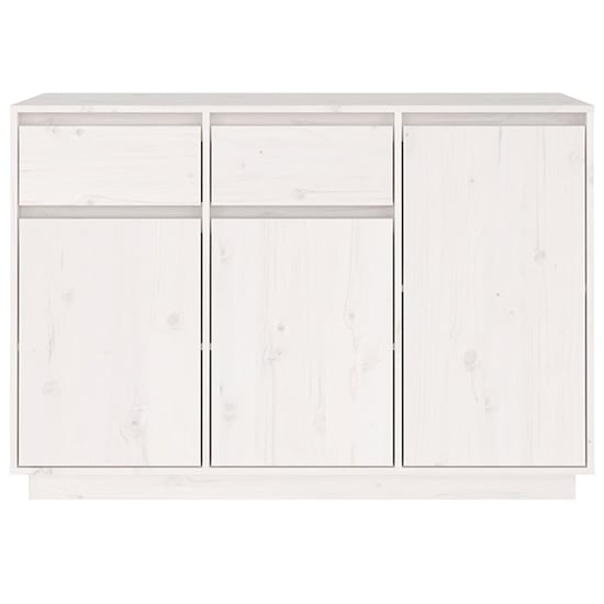 Flavius Pinewood Sideboard With 3 Doors 2 Drawers In White_4