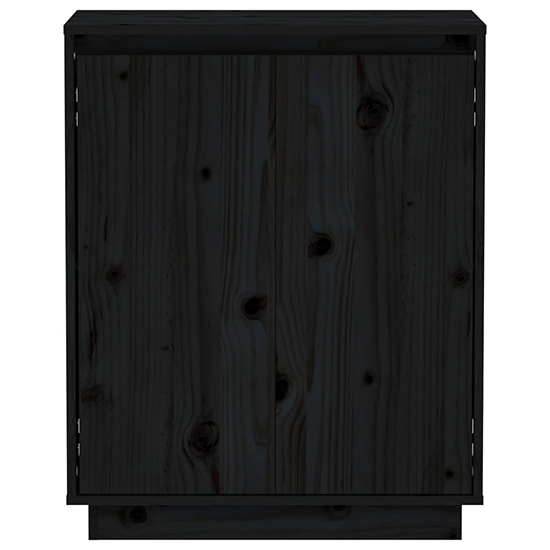 Flavius Solid Pinewood Sideboard With 2 Doors In Black_4