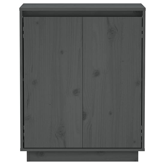 Flavius Solid Pinewood Sideboard With 2 Doors In Grey_4