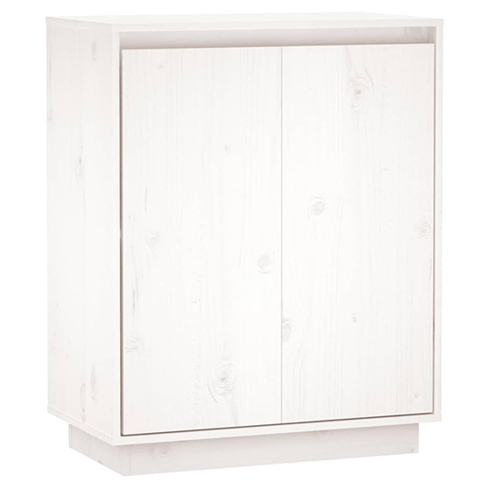 Flavius Solid Pinewood Sideboard With 2 Doors In White_3