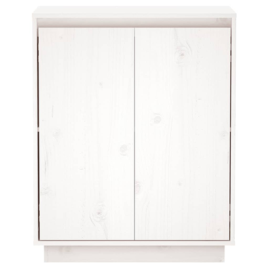 Flavius Solid Pinewood Sideboard With 2 Doors In White_4