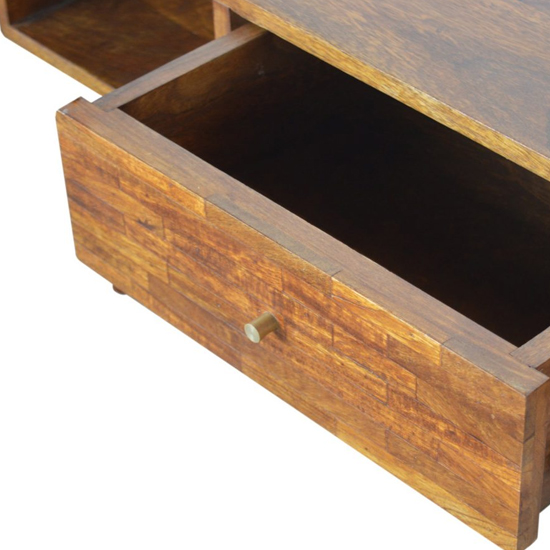 Flee Wooden Mixed Pattern Coffee Table In Chestnut FiF