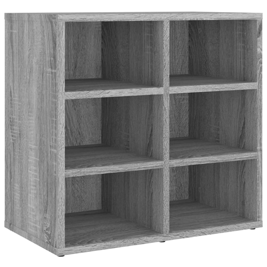 Fleta Shoe Storage Bench With 12 Shelves In Grey Sonoma Oak