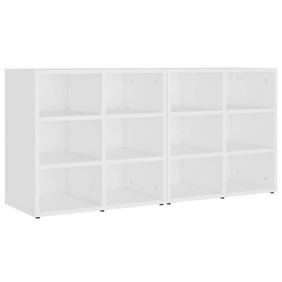 Fleta Shoe Storage Bench With 12 Shelves In White