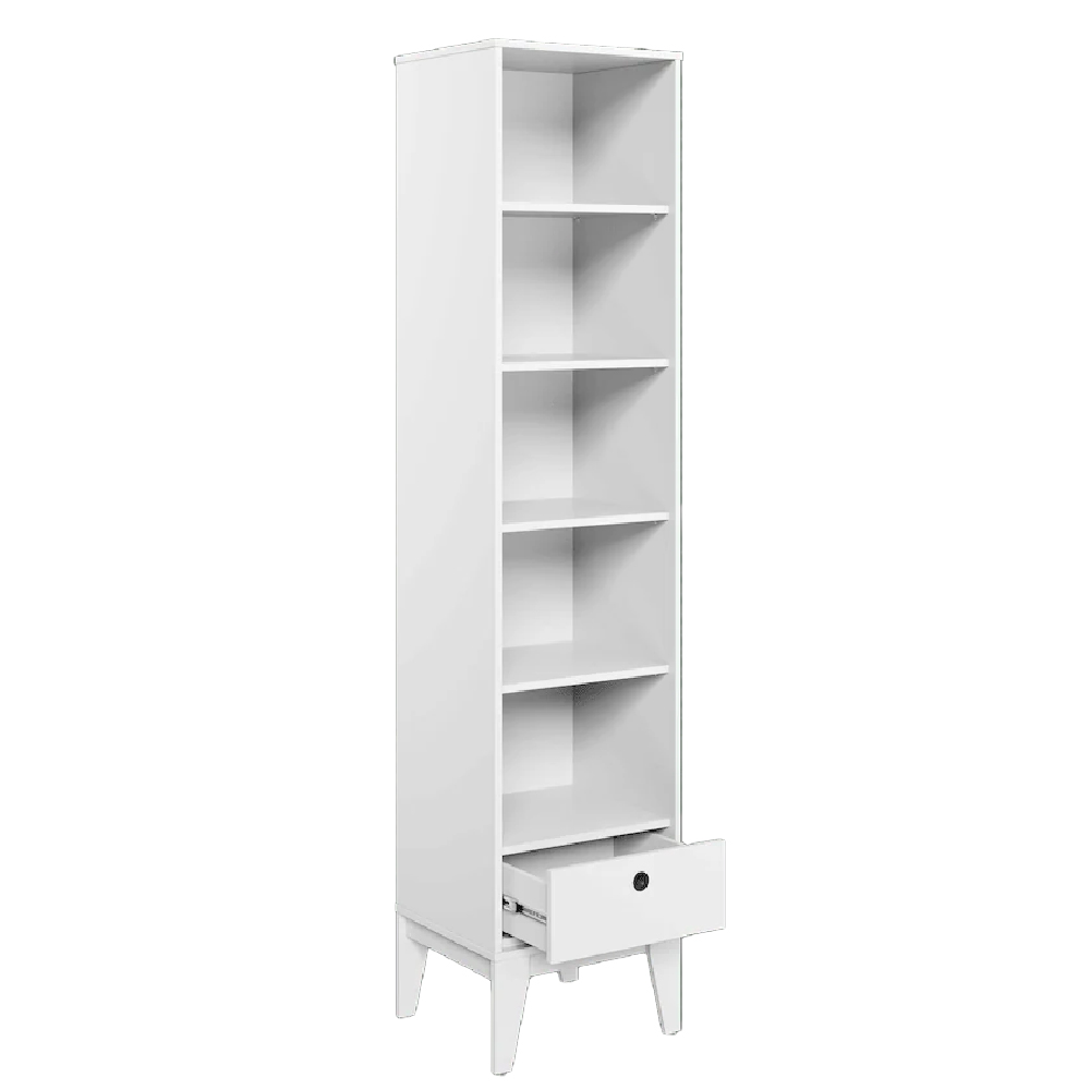 Fletcher Wooden Display Cabinet With 1 Drawer In White