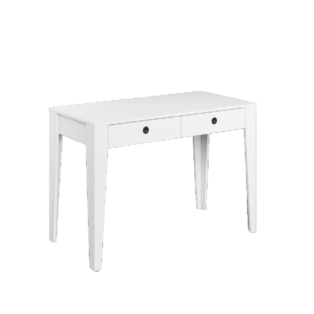 Fletcher Wooden Laptop Desk With 2 Drawers In White