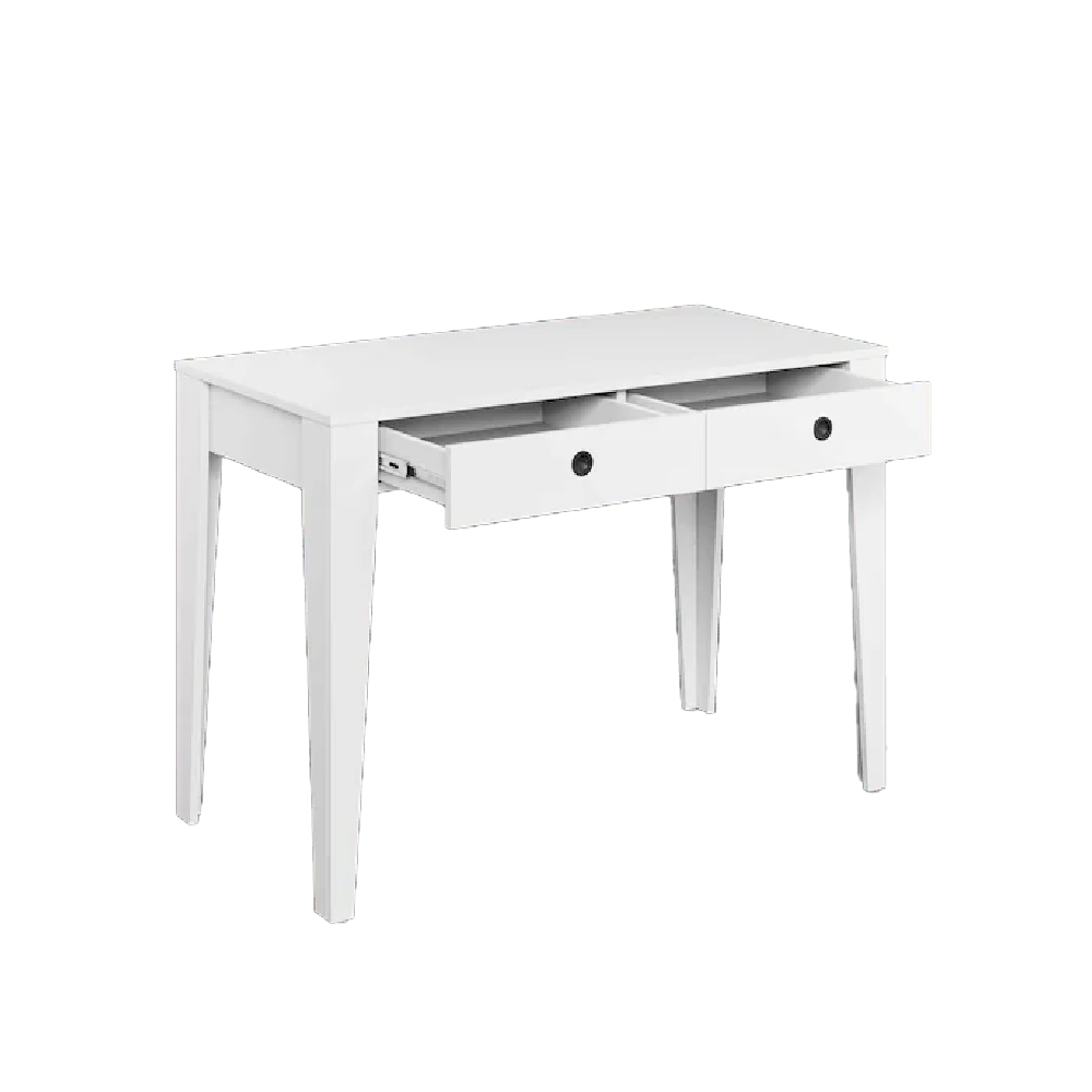 Fletcher Wooden Laptop Desk With 2 Drawers In White
