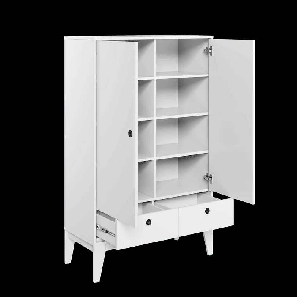 Fletcher Wooden Sideboard With 2 Doors 2 Drawers In White