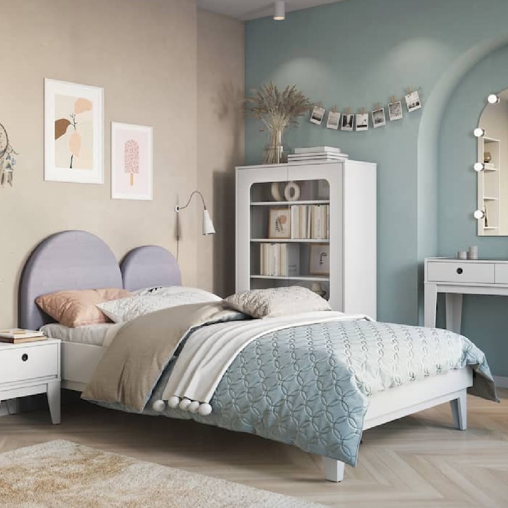Read more about Fletcher wooden small double bed in white