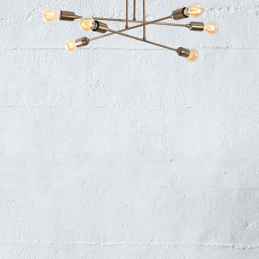 Fleur 6 Light Metal Ceiling Pendant Light in Vintage