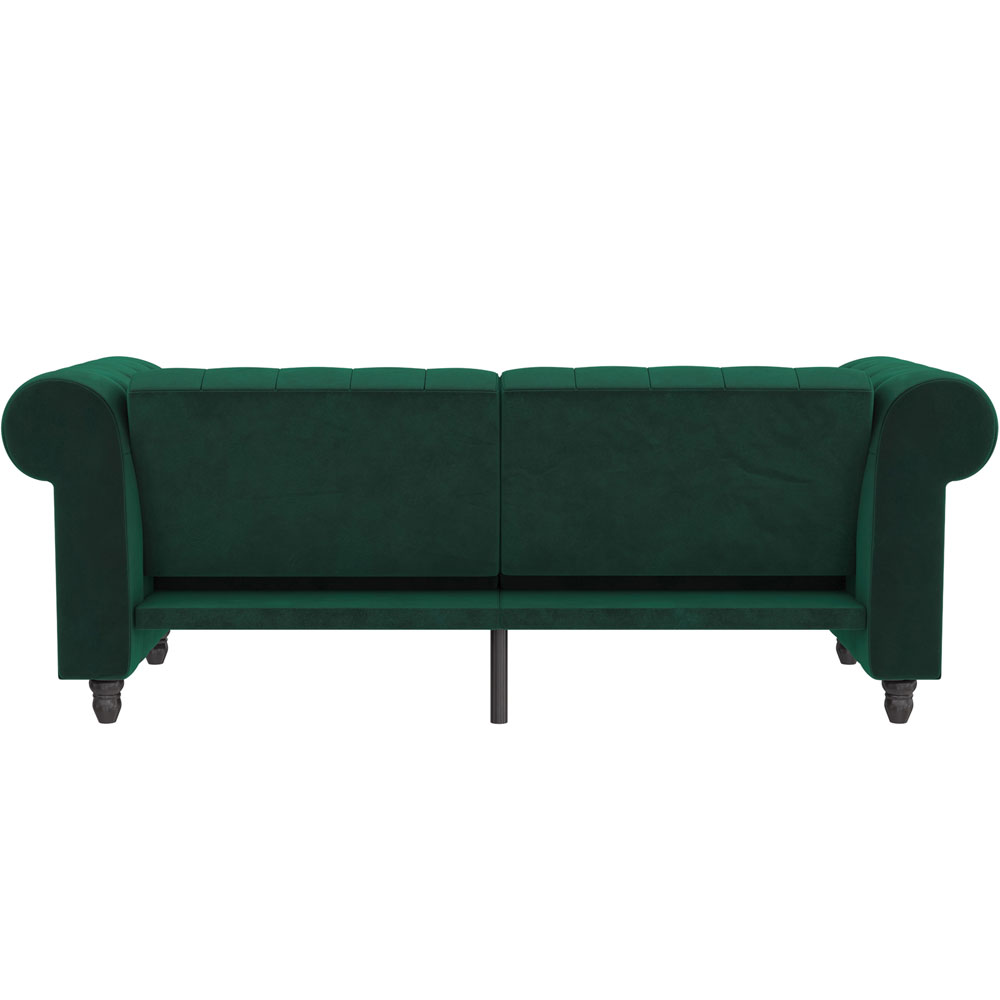 Flex Chesterfield Velvet Sofa Bed in Green