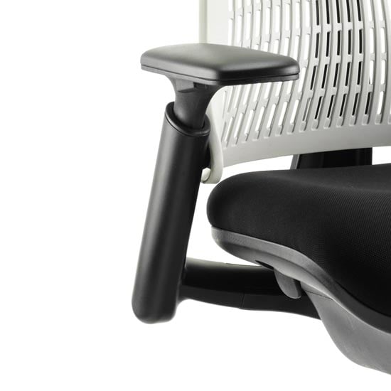 Flex Task Headrest Office Chair In Black Frame With White Back_2