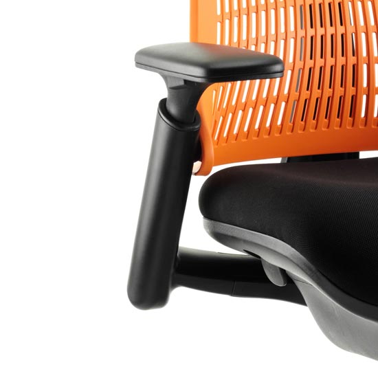 Flex Task Office Chair In Black Frame With Orange Back