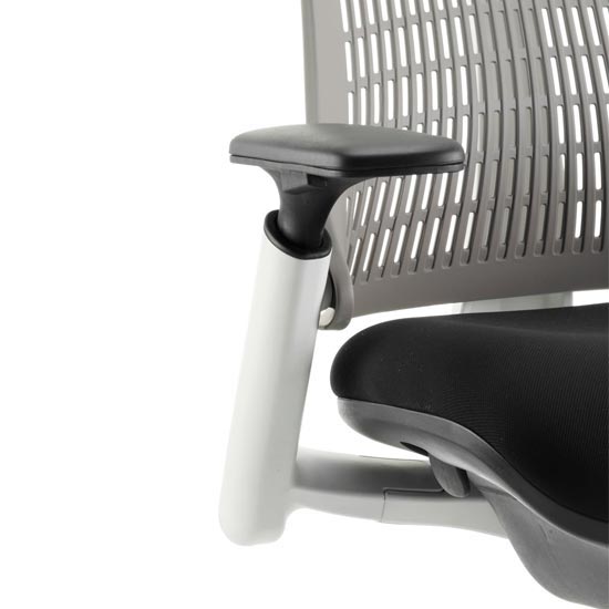Flex Task Office Chair In White Frame With Grey Back