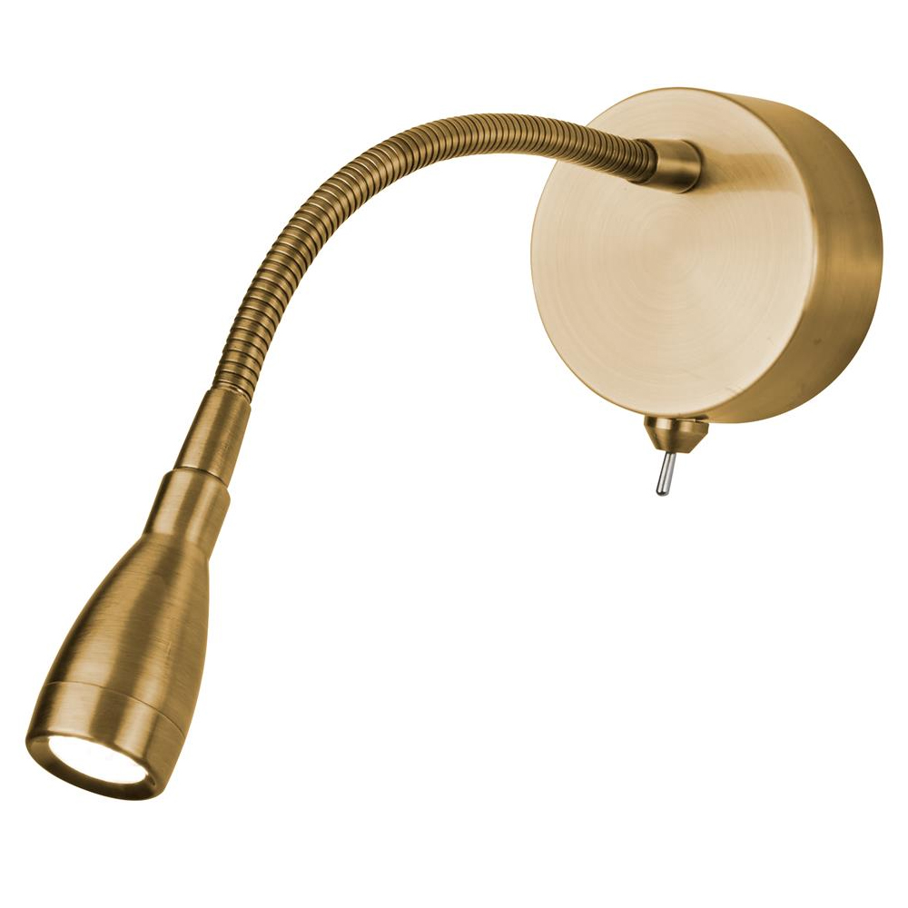 Read more about Flexy led adjustable wall light in satin brass