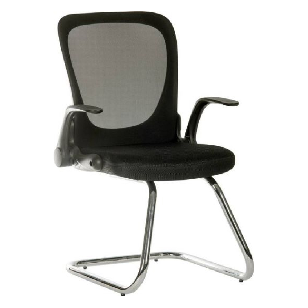 Read more about Flint fabric home and office chair with chrome legs in black