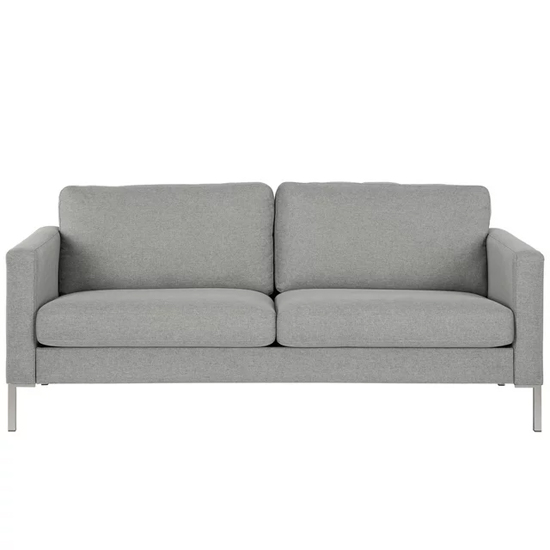 Flint Linen Fabric 2 Seater Sofa In Grey