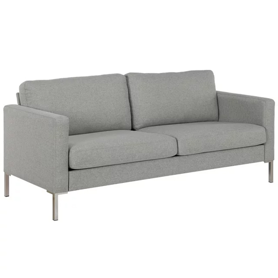 Flint Linen Fabric 2 Seater Sofa In Grey
