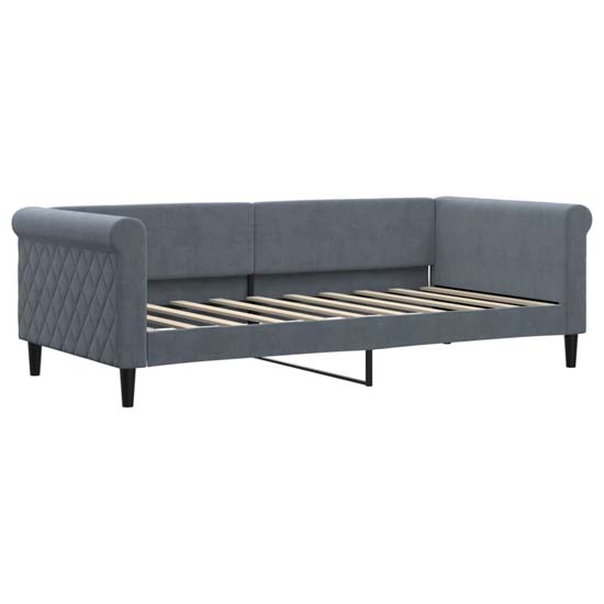 Flint Velvet Daybed With Trundle And Drawers In Dark Grey