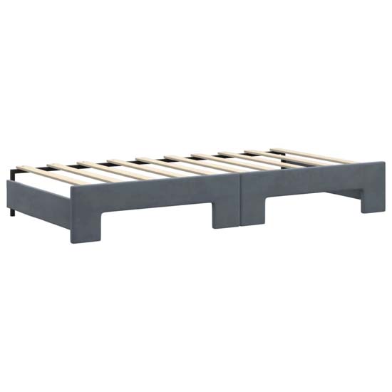 Flint Velvet Daybed With Trundle And Drawers In Dark Grey
