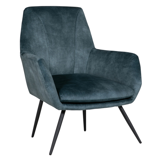 Read more about Flint velvet fabric accent chair in teal