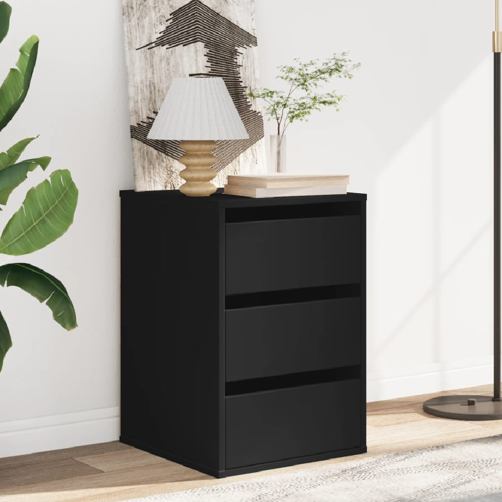 Read more about Flint wooden chest of 3 drawers in black