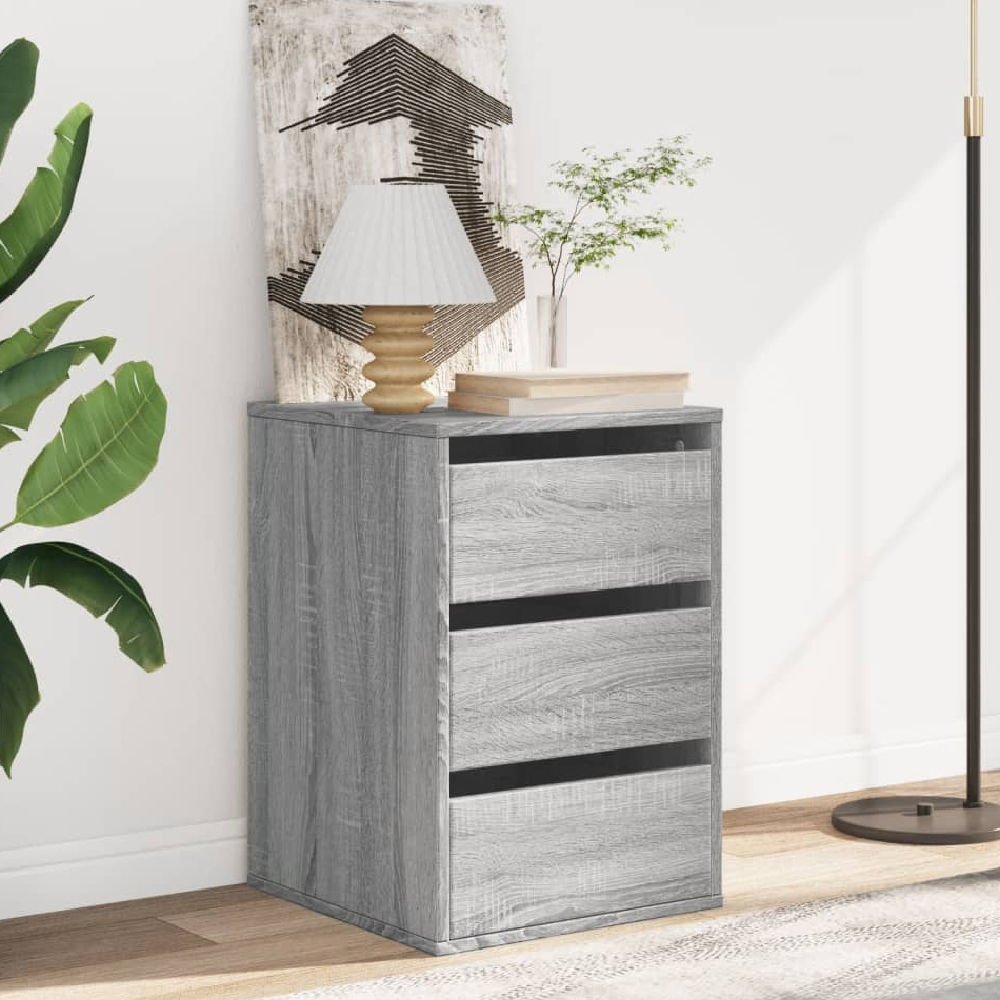 Read more about Flint wooden chest of 3 drawers in grey sonoma
